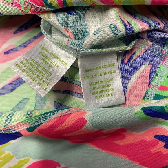 Lilly Pulitzer‎ Island Time Dress XXS Palms Colorful Island Time Pima Shift - Picture 5 of 7